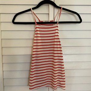 Heart & Hips / Small / Red and cream Stripped tank